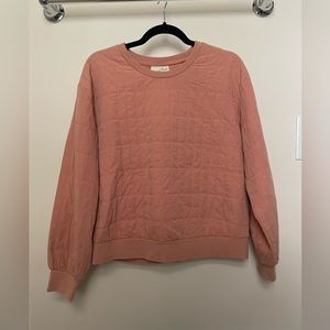Universal Thread Pink Peachy Quilted Sweater